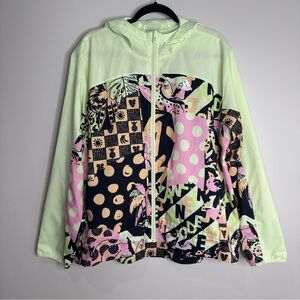 Adidas x Farm Rio Tropical Relaxed Lightweight Windbreaker Full Zip Jacket XL